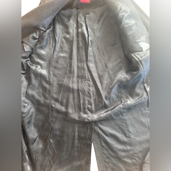 MANTONI TOP COAT CHARCOAL BLACK WOOL/CASHMERE - Picture 7 of 12